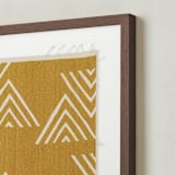 "The Mountain Top" - Textile Art Print in Mustard by Amber Barkley - Frame - Close Up