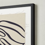 "almond milk" - Textile Art Print in Midnight by Carolyn MacLaren - Frame - Close Up