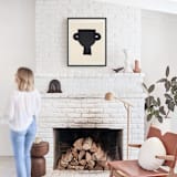 "Reclaimed Vessel I" - Textile Art Print in Ink by AK Graphics - In a Room