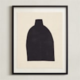 "Reclaimed Vessel II" - Textile Art Print in Ink by AK Graphics - Framed
