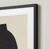"Reclaimed Vessel II" - Textile Art Print in Ink by AK Graphics - Frame - Close Up