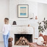"Positivity - Cornflower" - Textile Art Print in Cornflower by Rochelle Renee - In a Room