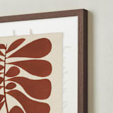 "Black Plant -- Earth" - Textile Art Print in Earth by Alisa Galitsyna - Frame - Close Up