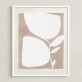 "Urban garden II" - Textile Art Print in Grey by Creo Study - Framed