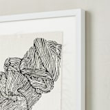 "Groove" - Textile Art Print in Ink by Pati Cascino - Frame - Close Up