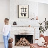 "Ink Study N3" - Textile Art Print in Ink by Gina Ortiz - In a Room