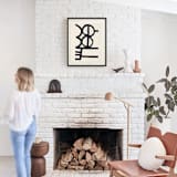 "Ink Study N4" - Textile Art Print in Ink by Gina Ortiz - In a Room