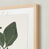 "LEIA" - Textile Art Print in Deep Green by Alex Roda - Frame - Close Up
