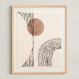 "Sunset getaway" - Textile Art Print in Copper by Creo Study - Framed