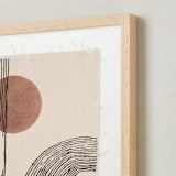 "Sunset getaway" - Textile Art Print in Copper by Creo Study - Frame - Close Up