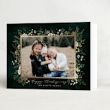 "Classic Greenery" - Thanksgiving Cards in Juniper by Susan Moyal - Folded Card