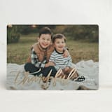 "Lettered Thankful" - Thanksgiving Cards in Snow by Itsy Belle Studio - Front