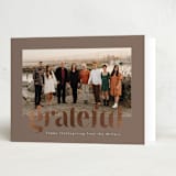 "Ever Grateful" - Thanksgiving Cards in Warm Pine by AK Graphics - Folded Card