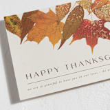 "Gilded Autumn Leaves" - Thanksgiving Cards in Spice by Heather Schertzer - Detail