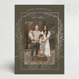 "Thanksgiving Crest" - Thanksgiving Cards in Chestnut by Susan Zinader - Front