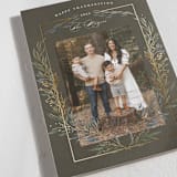 "Thanksgiving Crest" - Thanksgiving Cards in Chestnut by Susan Zinader - Detail