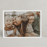 "Just Full" - Thanksgiving Cards in Golden by Keen Peachy - Front