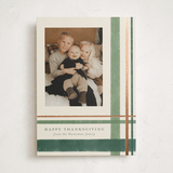 "Deconstructed Plaid" - Thanksgiving Cards in Pine by Kacey Kendrick Wagner - Front