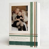 "Deconstructed Plaid" - Thanksgiving Cards in Pine by Kacey Kendrick Wagner - Folded Card
