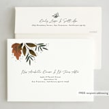 "Leafy Frame" - Thanksgiving Cards in Cream by Alethea and Ruth - FREE Recipient Addressing