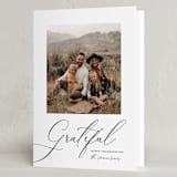 "Grateful" - Thanksgiving Cards in Mist by Nicole Walsh - Folded Card