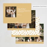 "Happy Thanksgiving" - Thanksgiving Cards in Lemon by Hooray Creative - Back of Card Options