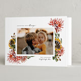 "Autumn Florals" - Thanksgiving Cards in Wine by Grae - Folded Card