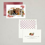 "Autumn Florals" - Thanksgiving Cards in Wine by Grae - Assembled