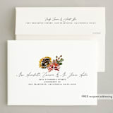"Autumn Florals" - Thanksgiving Cards in Wine by Grae - FREE Recipient Addressing
