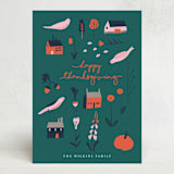 "Fall Harvest" - Thanksgiving Cards in Deep Pine by Eve Schultz - Front