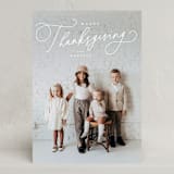 "Simply Script" - Thanksgiving Cards in Snowflake by Everett Paper Goods - Front