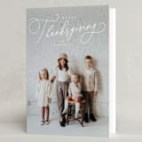 "Simply Script" - Thanksgiving Cards in Snowflake by Everett Paper Goods - Folded Card