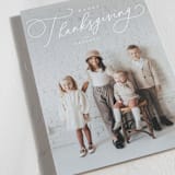 "Simply Script" - Thanksgiving Cards in Snowflake by Everett Paper Goods - Detail