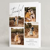"Mod Collage" - Thanksgiving Cards in Snow by Nicoletta Savod - Folded Card