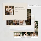 "Modern Thankful" - Thanksgiving Cards in Cloud by Nicole Walsh - Back of Card Options