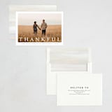 "Modern Thankful" - Thanksgiving Cards in Cloud by Nicole Walsh - Assembled