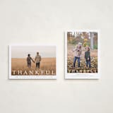 "Modern Thankful" - Thanksgiving Cards in Cloud by Nicole Walsh - Photo Orientation Options