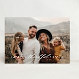 "Grateful Thankful Blessed" - Thanksgiving Cards in Snow by Emily Betts - Front