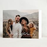 "Grateful Thankful Blessed" - Thanksgiving Cards in Snow by Emily Betts - Folded Card