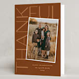 "Thankful Sentiment" - Thanksgiving Cards in Nutmeg by Sandra Picco Design - Folded Card
