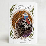 "Thankful Turkey" - Thanksgiving Cards in Grass by Grae - Folded Card