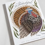 "Thankful Turkey" - Thanksgiving Cards in Grass by Grae - Detail