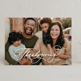 "Thanksgiving Script" - Thanksgiving Cards in Snow by Hooray Creative - Front