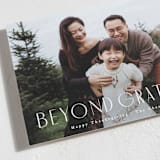 "Beyond Grateful" - Thanksgiving Cards in Snow by Hooray Creative - Detail