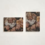 "gratefully centered" - Thanksgiving Cards in Milk by Liz Conley - Photo Orientation Options