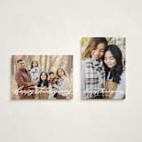 "Thanksgiving Flourish" - Thanksgiving Cards in Whipped cream by Wildfield Paper Co - Photo Orientation Options