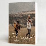 "Give Thanks Modern" - Thanksgiving Cards in Powder by Kristel - Folded Card