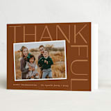 "Thankful Sentiment" - Thanksgiving Cards in Nutmeg by Sandra Picco Design - Folded Card
