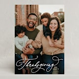 "Thanksgiving Script" - Thanksgiving Cards in Snow by Hooray Creative - Front