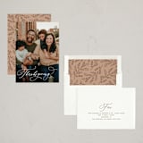 "Thanksgiving Script" - Thanksgiving Cards in Snow by Hooray Creative - Assembled